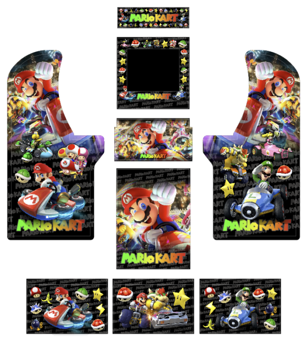 Arcade1up Mario Kart full complete set +3 x Risers