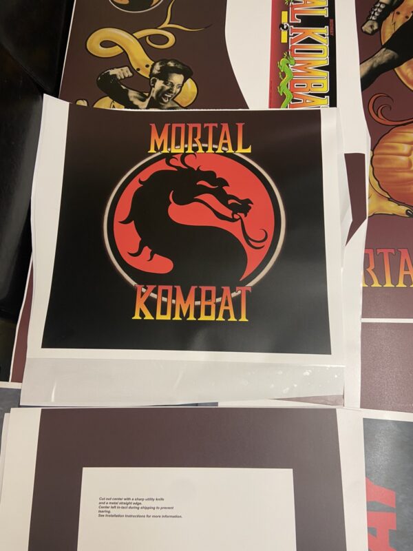 Arcade1up Mortal Kombat dragon actual kickplate front