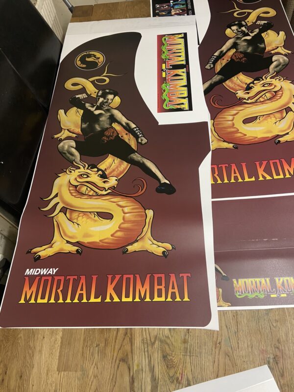 Arcade1up Mortal Kombat dragon actual left side