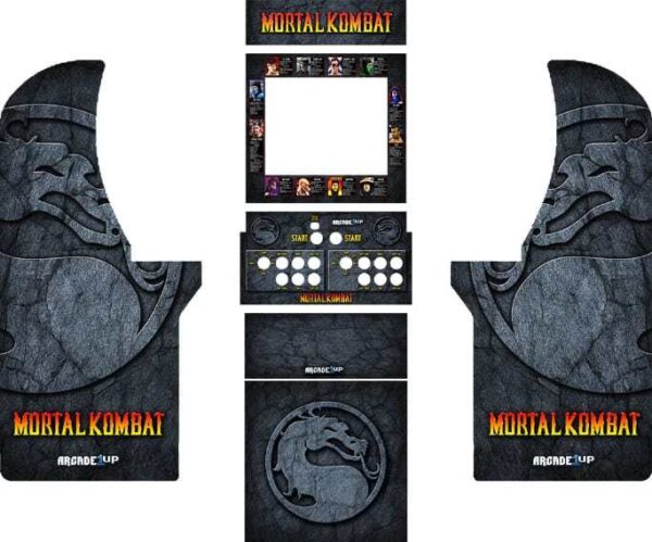 Arcade1up Mortal Kombat Black full Complete Set