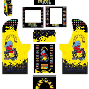 Arcade1up Pacman Pixel bash Full complete set +Riser