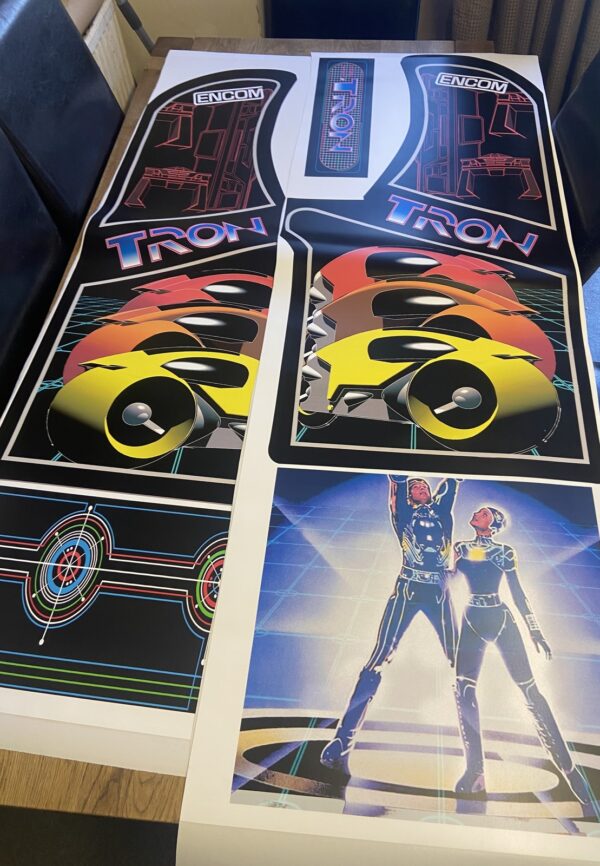 Arcade1up Tron Left & Right side +Kickplate