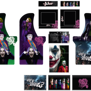 Arcade1up purple Joker Full complete set + 3 x Risers