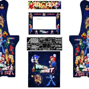 Mixed Blue Retro Arcade ATgames_Legends_Ultimate ALU Complete kit TN