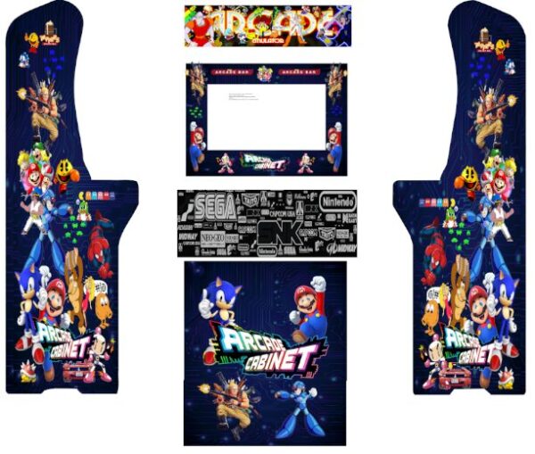 Mixed Blue Retro Arcade ATgames_Legends_Ultimate ALU Complete kit TN