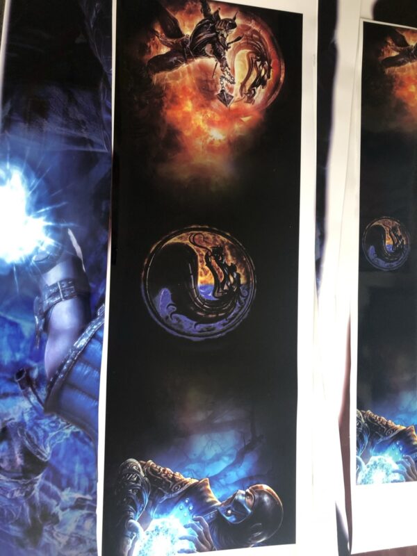 Mortsal Kombat Scorpio and Subzero Atgames Legends Ultimate ALU control panel pic